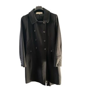 Gerard Darel Black Double Breasted Wool Coat Size 14